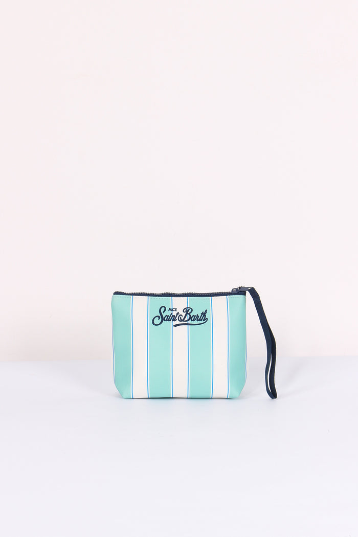 Aline Pochette Righe Verde-3