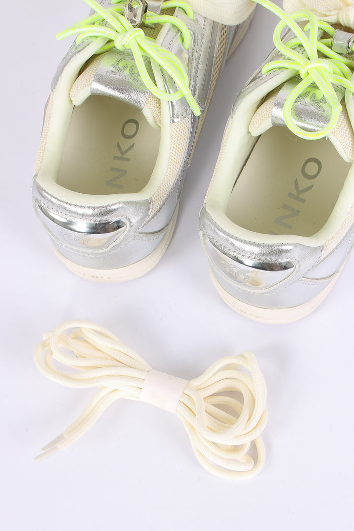 Sneakers Pelle Multi Lacci Silver-7