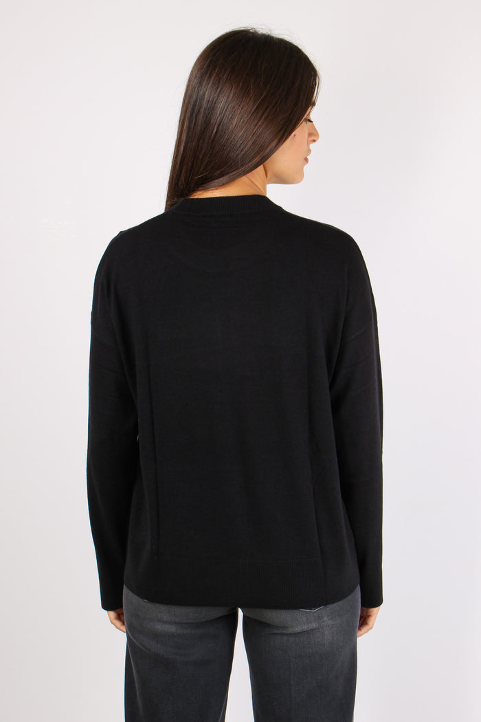 Girocollo Viscosa Lana Nero-4