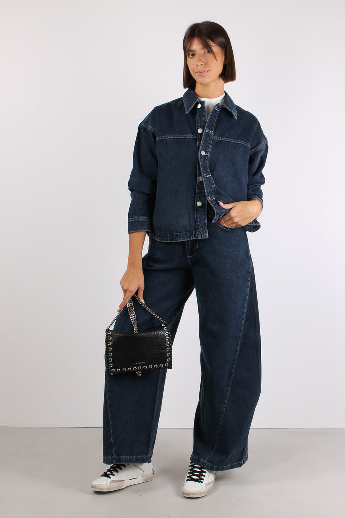 Denim Loose Barrel Denim Scuro