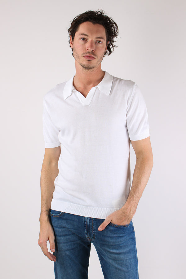 Polo Manica Corta Basica Optic White