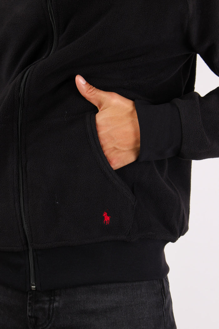 Bomber Collo Lupetto Pile Polo Black-7