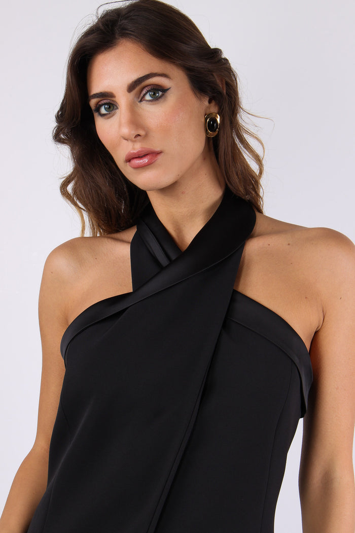 Gilet Incrocio Profilo Raso Black-9