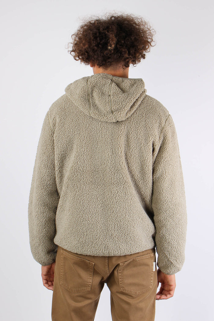 Felpa Teddy Reversibile Green Oak-8