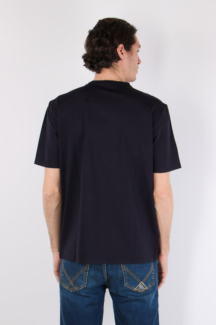 T-shirt Tessuto Tecnico Blu Navy-4
