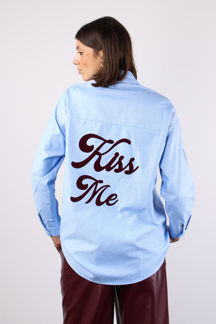 Camicia Stampa Dietro Kiss Me Azzurro-3