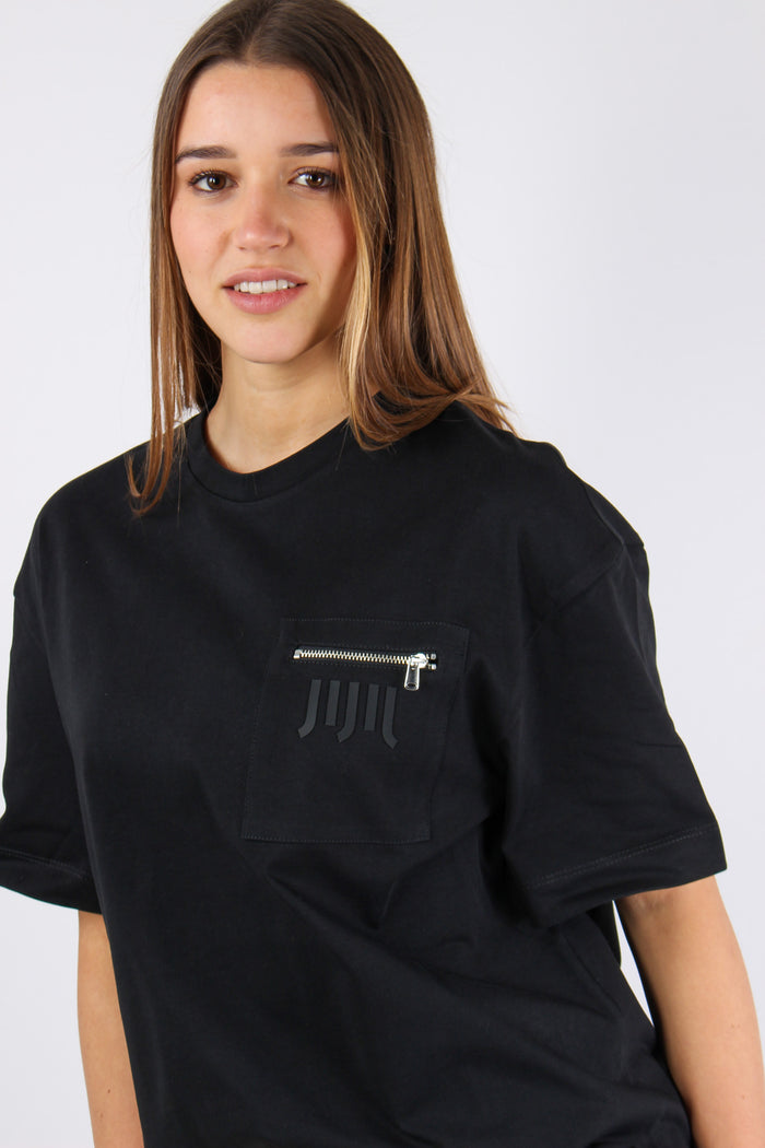 T-shirt Taschino Inserto Check Black-7