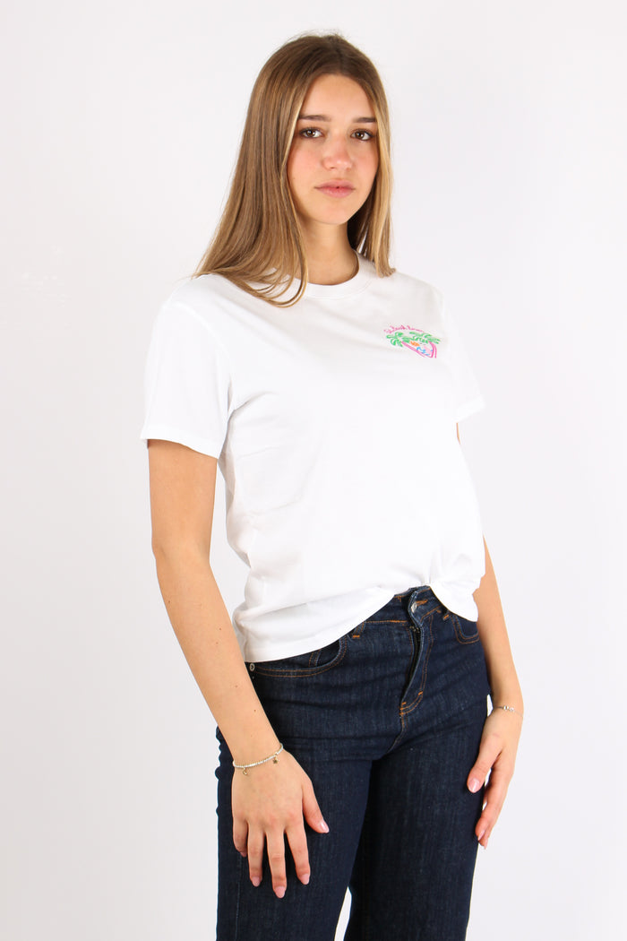 T-shirt St Barth Lover Palms Bianco-5