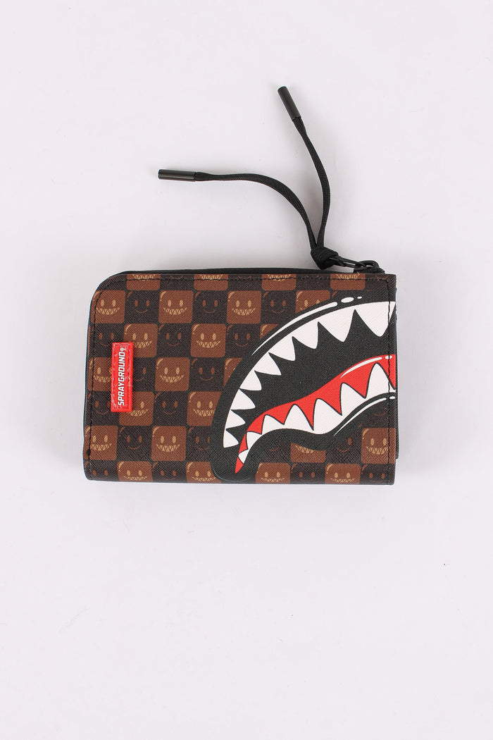 Wallet Shark In Paris Check Marrone