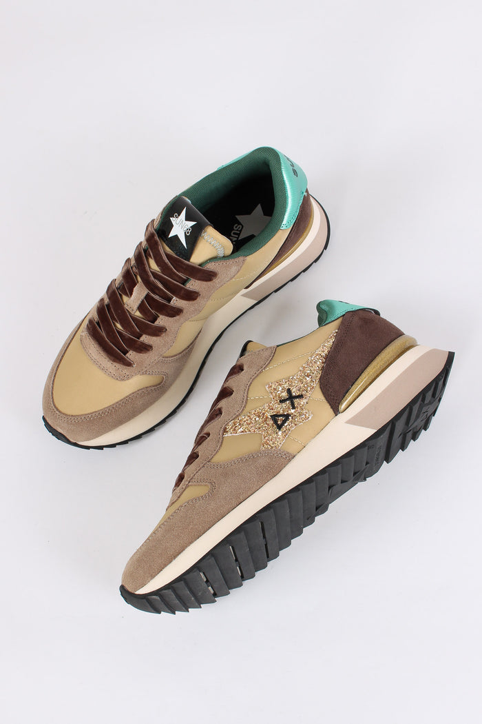 Sneaker Stargirl Glitter Logo Beige-3