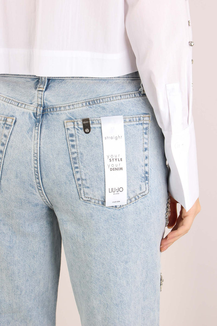 Jeans Castoni Laterali Denim Blu-10