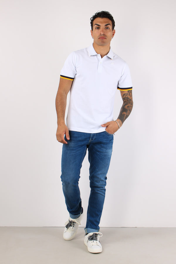 Polo Collo Contrasto White-2