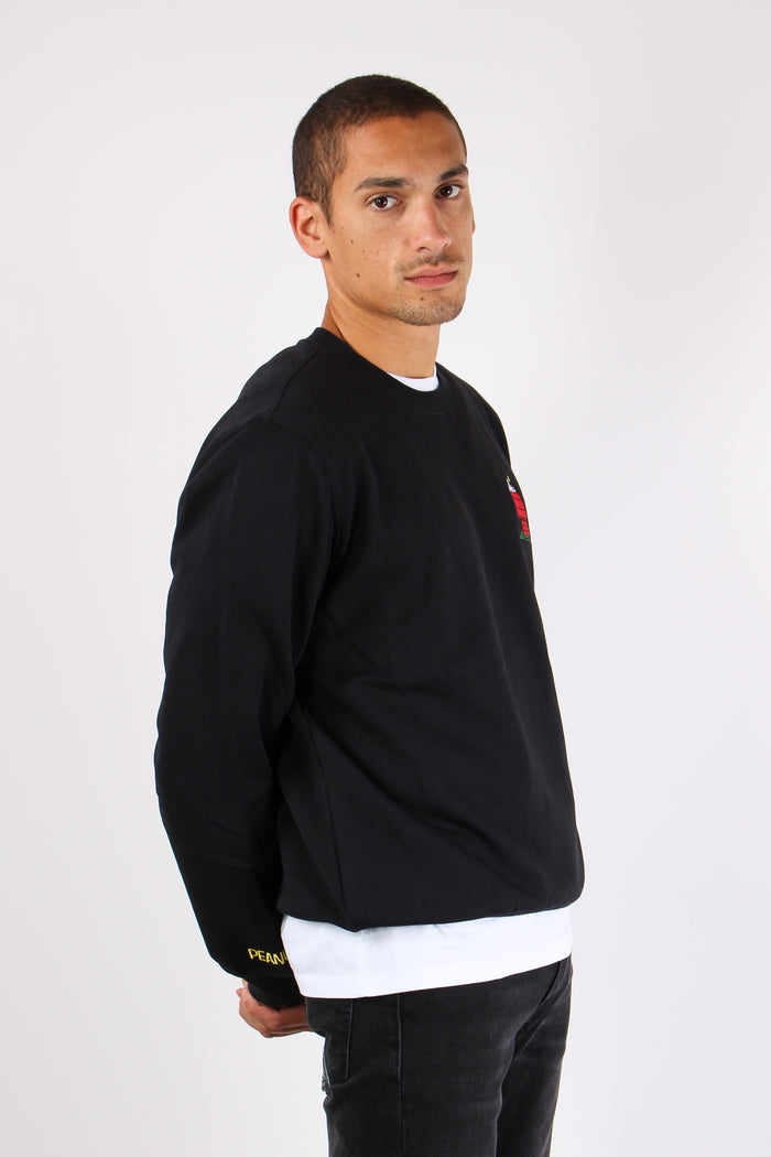 Felpa Logo Piccolo Laterale Nero-5