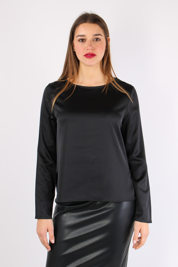 Casacca Spacchetti Laterali Nero-3