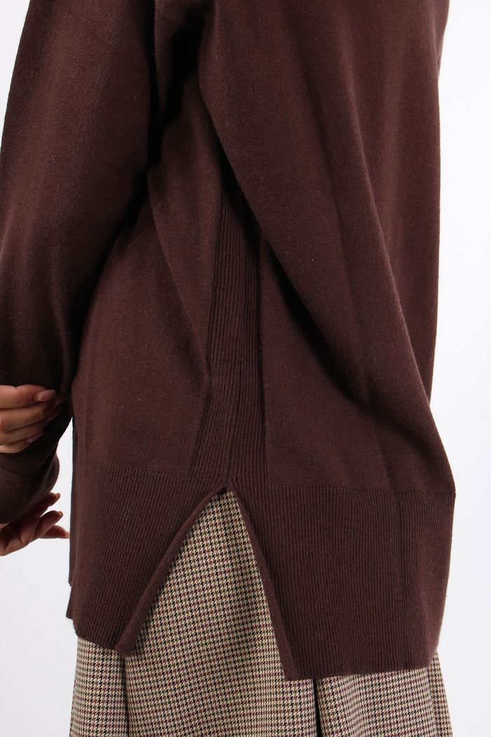 Maglia Over Viscosa Moro-8