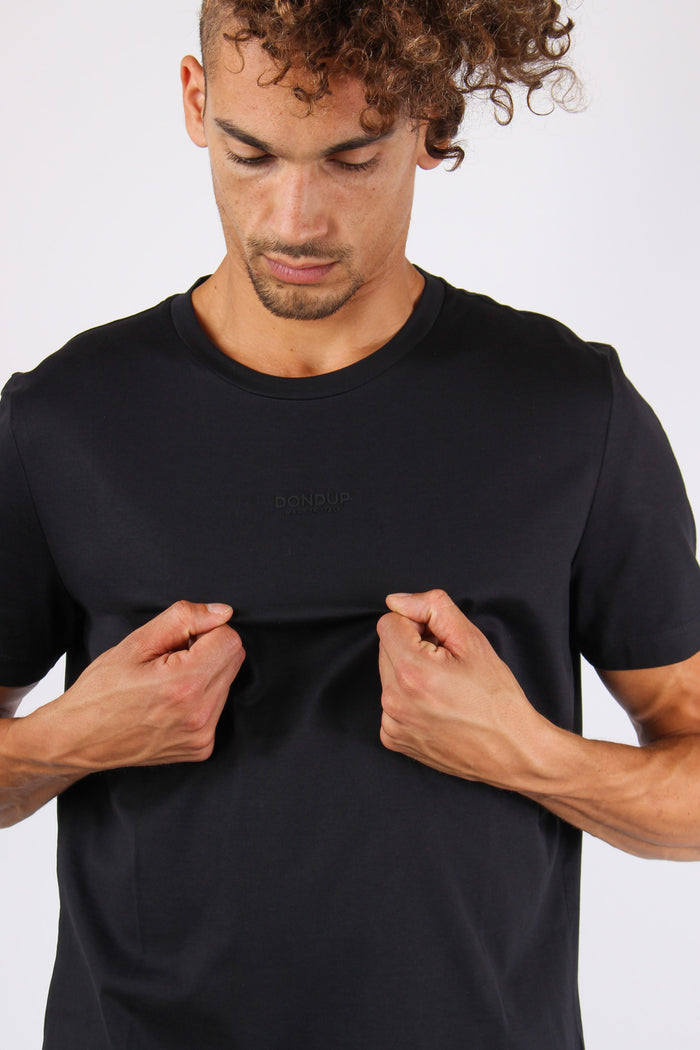 T-shirt Logo Centrale Nero-6