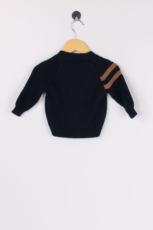 Cardigan Bottoni Dark Blue-2