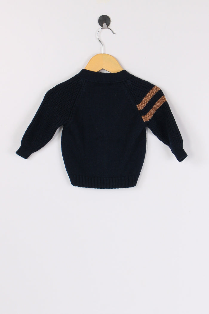 Cardigan Bottoni Dark Blue-2