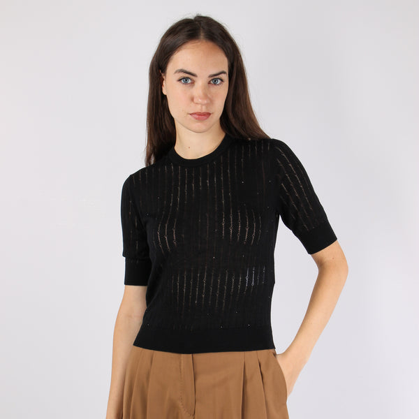 Pila Maglia Filato Lana Seta Nero-2