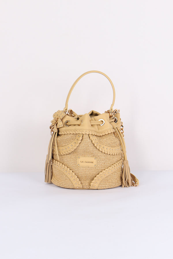 Secchiello Rafia Beige