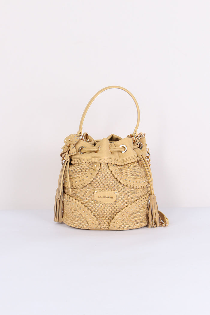 Secchiello Rafia Beige