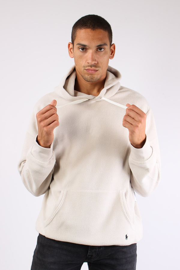 Felpa Cappuccio Pile Khaki Stone-2