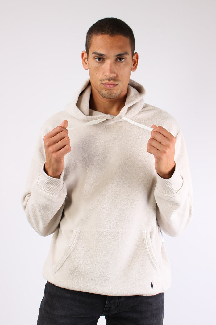 Felpa Cappuccio Pile Khaki Stone-2