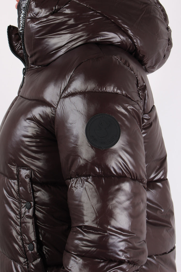 Biddy Piumino Cappuccio Luci Brown Black-9