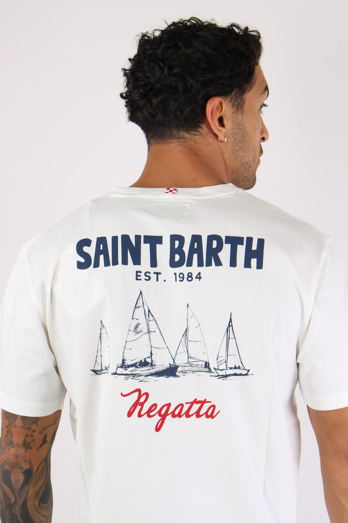 T-shirt Stampa Scritta Bianco-7