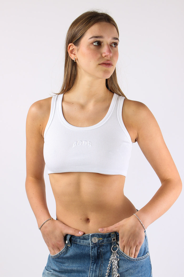 Top Crop Logo Optic White-4