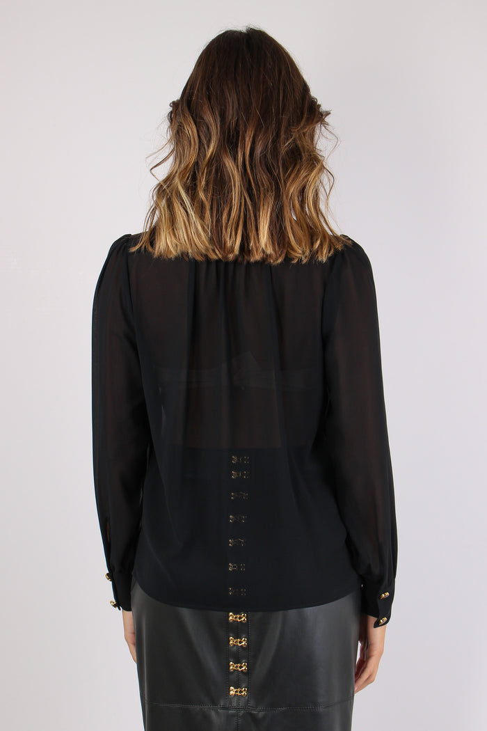 Camicia Collana Nero-4