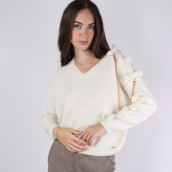 Maglia Scavo V Fiocchi Natural-2