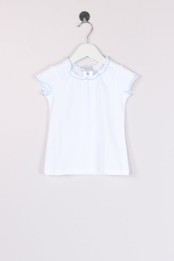 T-shirt Profilo Contrasto Azzurro