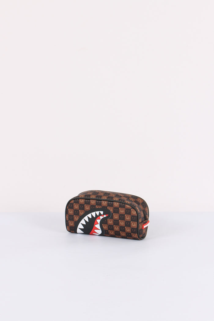 Pouch Sharks In Paris Check Marrone-2