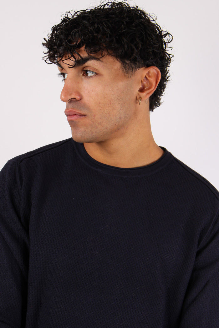 Maglia Viscos Collo Rullino Cobalto-7