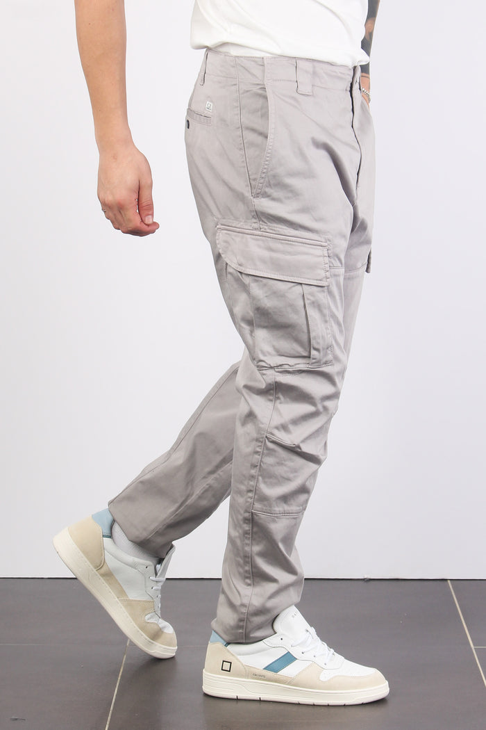 Pantalone Cargo Logo Drizzle Grey-5
