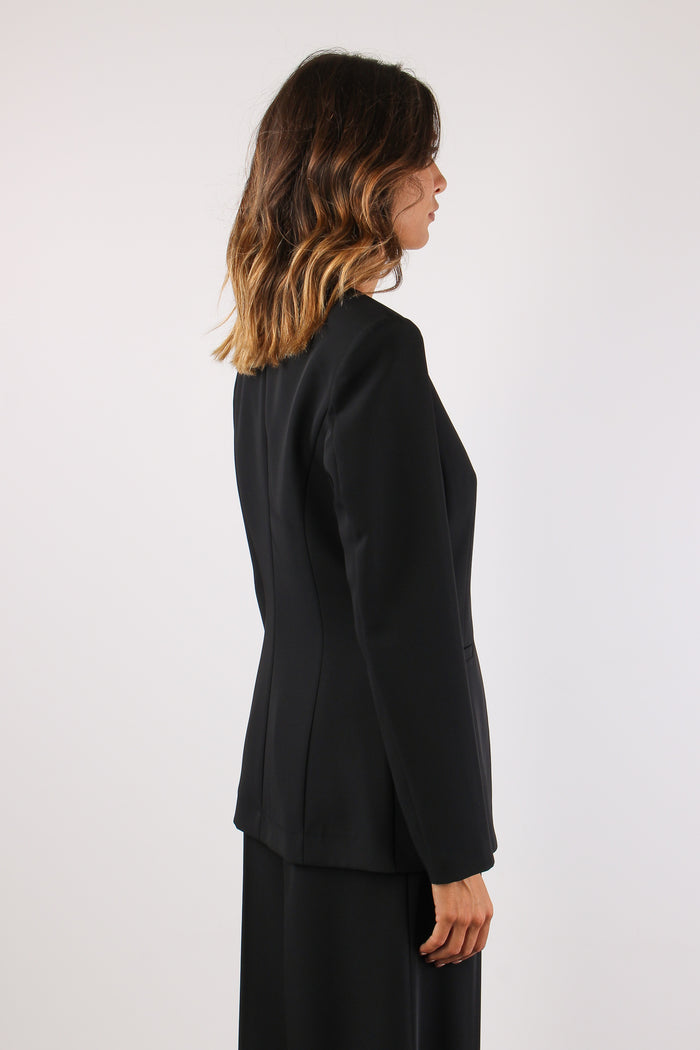 Giacca Monopetto No Rever Nero-6