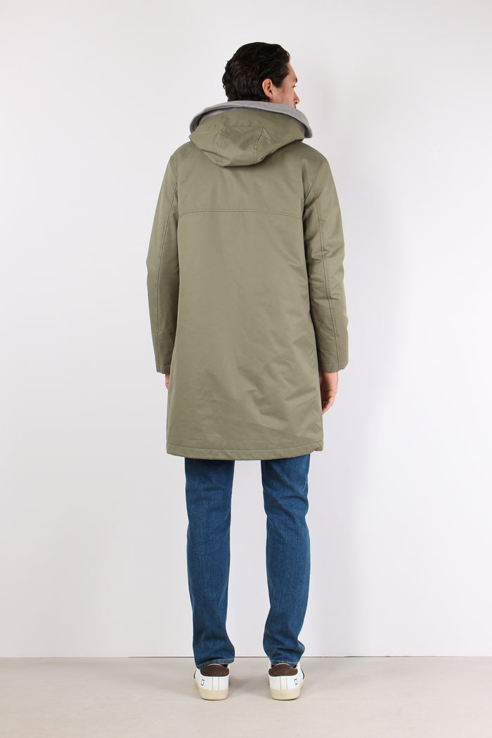 Parka Inserto Lana Verde Polveroso-5