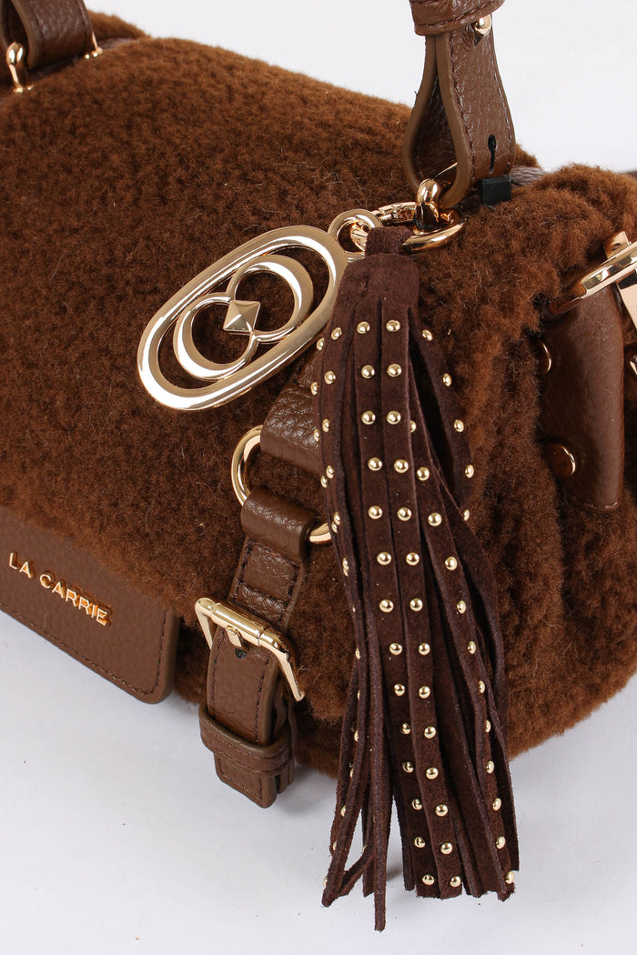 Cartella Piccola Ecopelliccia Brown-6