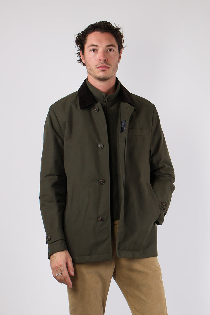 Cappotto Morning Corto Canvas Militare-10