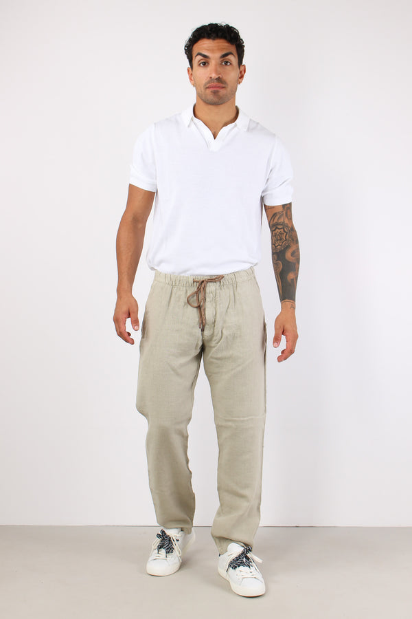 Pantalone Fit Coulisse Sabbia