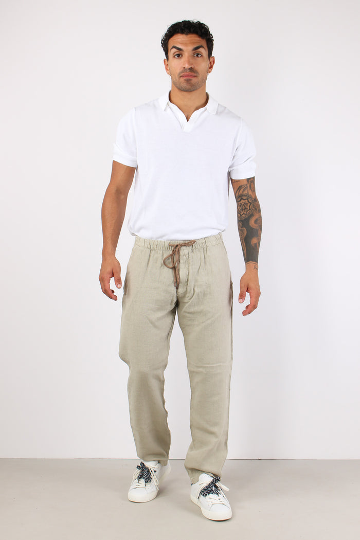 Pantalone Fit Coulisse Sabbia