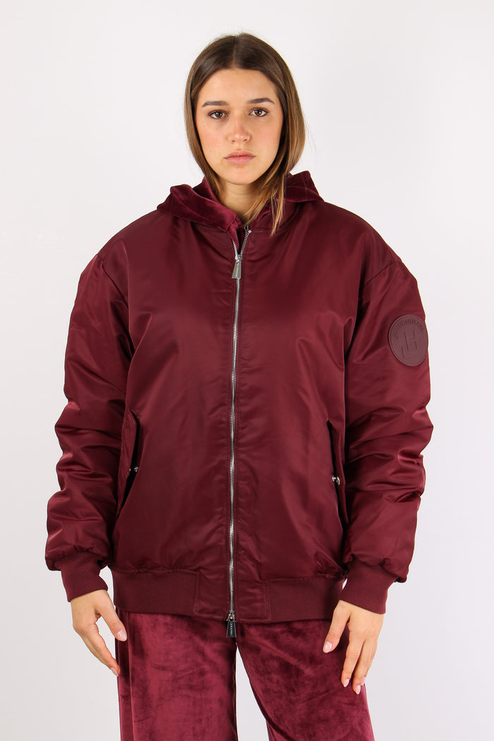 Bomber Piumino Bordeaux-3