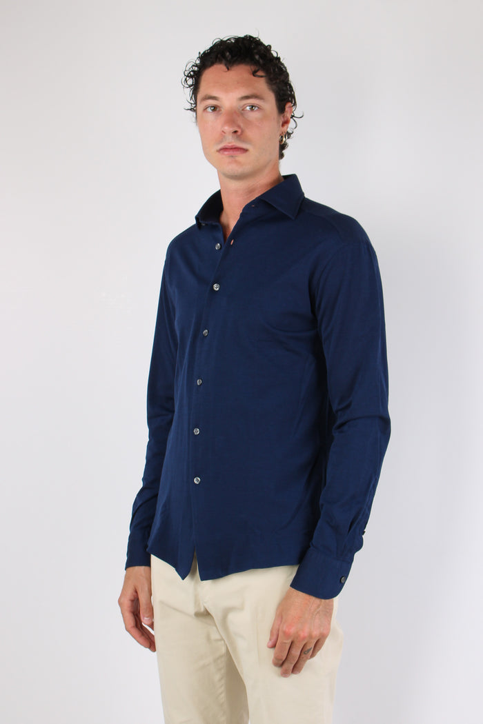 Camicia Piquet Blu-4