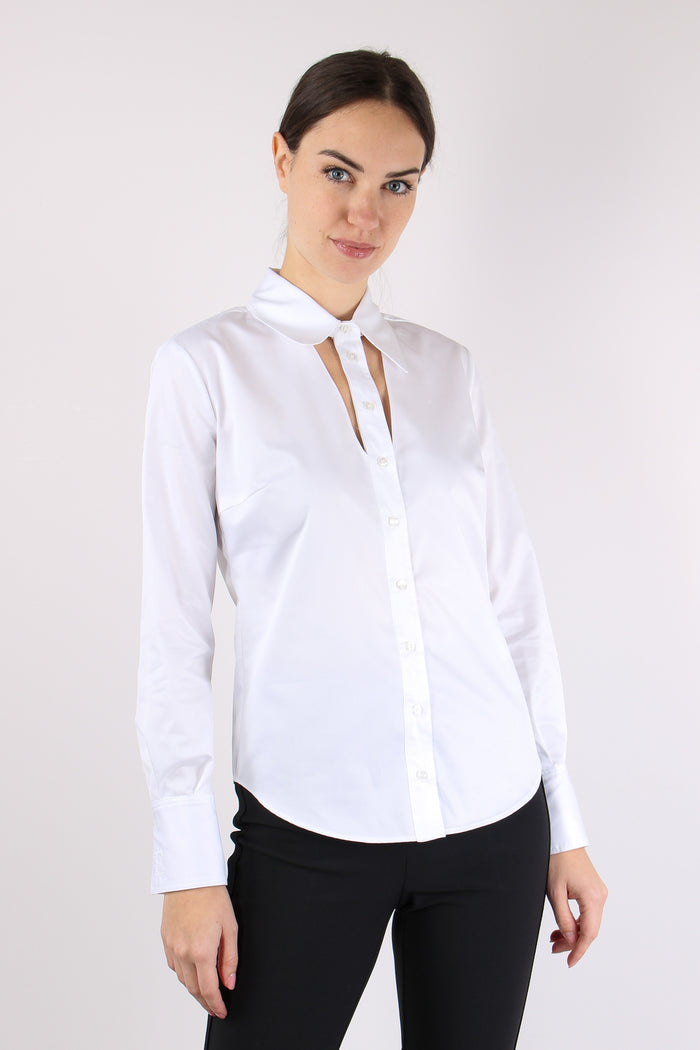 Camicia Regular Taglia Cut Out Bianco-5