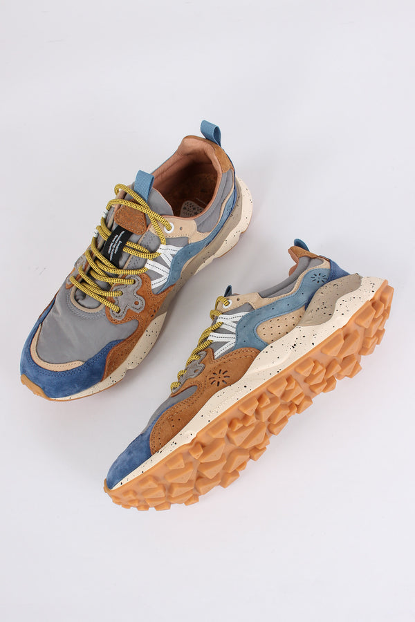 Sneakers Yamano Suede Nylon Brown/petrol-2