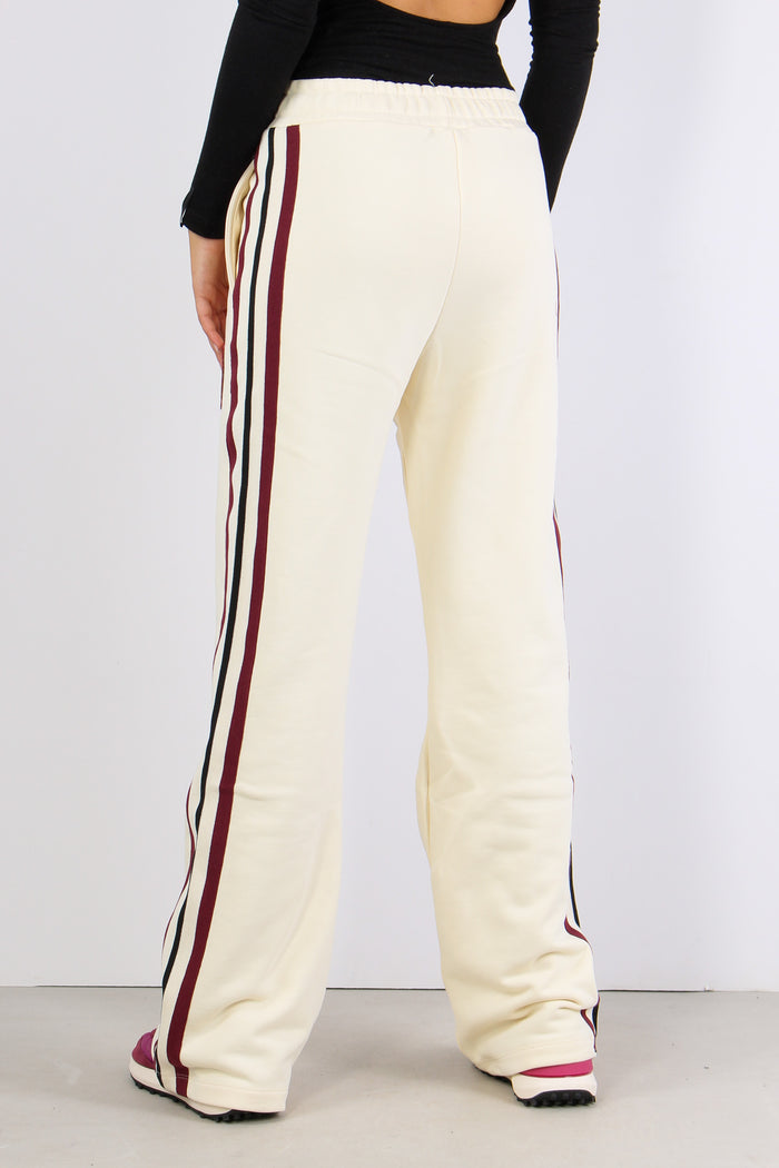 Pantalone Palazzo Banda Bianco Burro-8