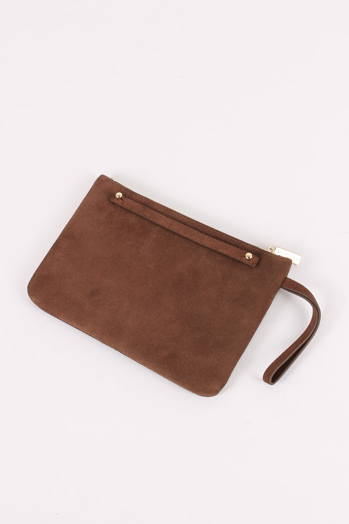 Borsa A Tracolla Suede Brown-6