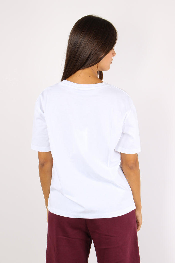 T-shirt Regular Fatemi Santa Bianco/bordeaux-4