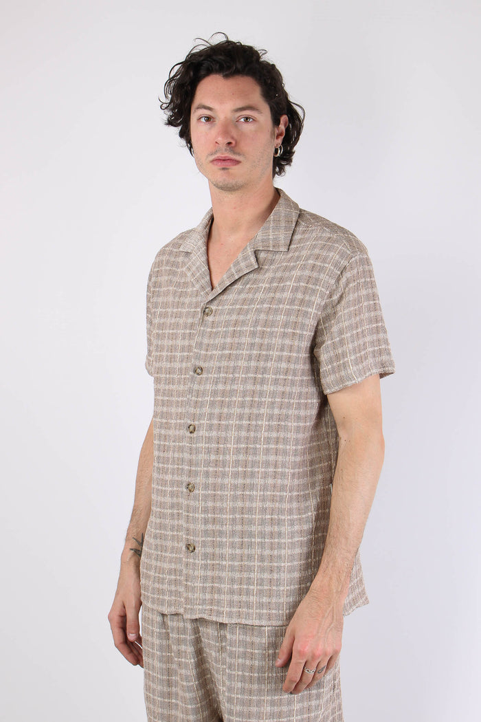 Camicia Tessuto Lavorato Sabbia-4